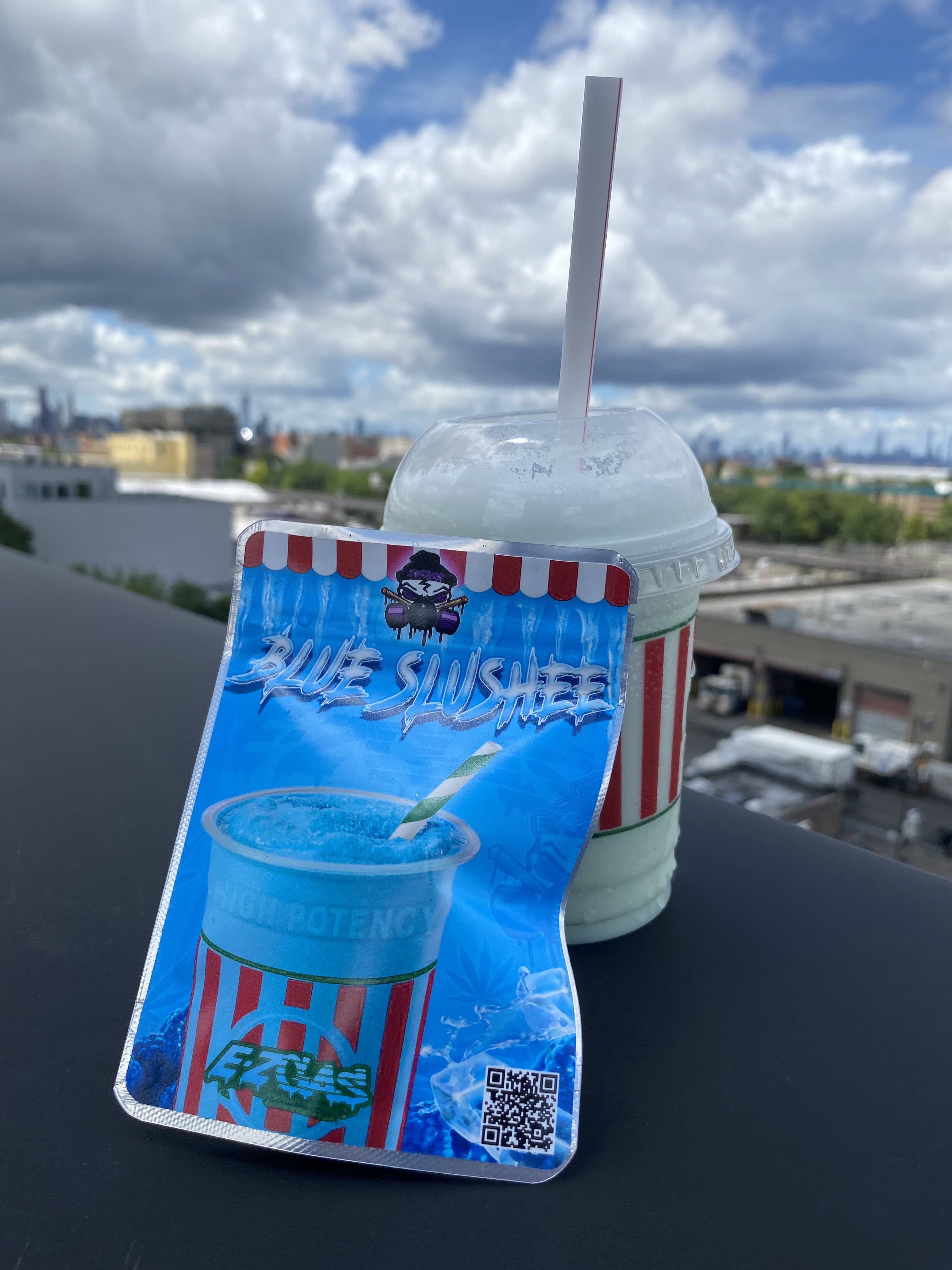 Slushee product on the street